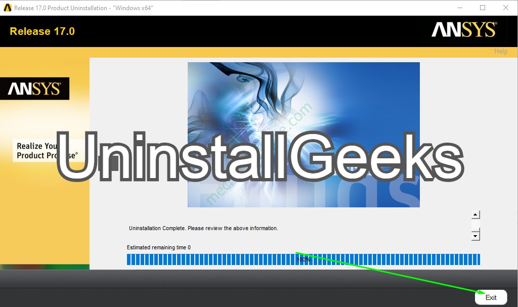 Uninstall Ansys