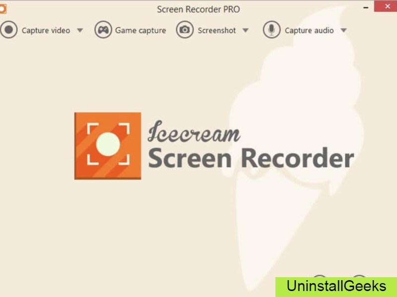 Uninstall Icecream Screen Recorder