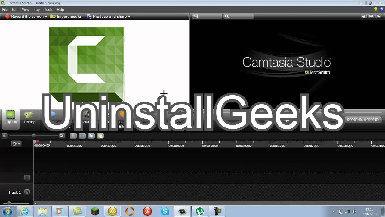 Uninstall Camtasia Studio 8