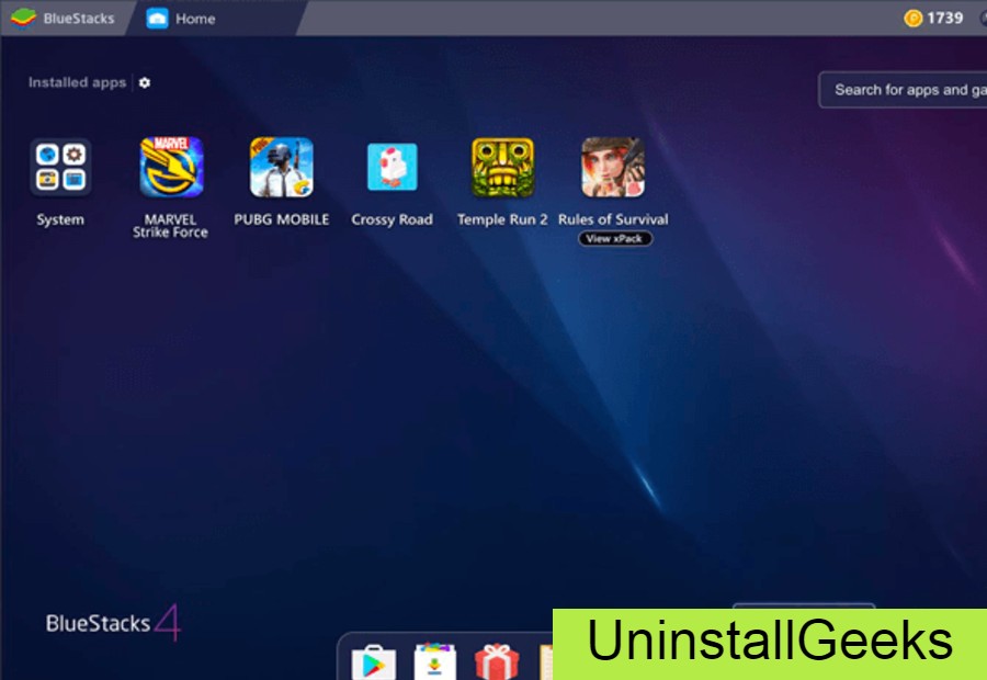 Uninstall Bluestacks