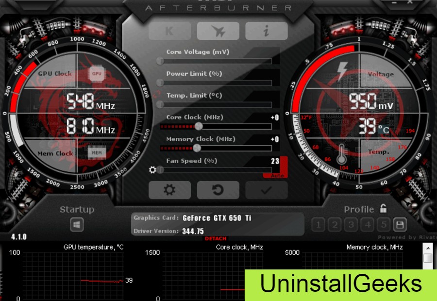 Uninstall MSI Afterburner