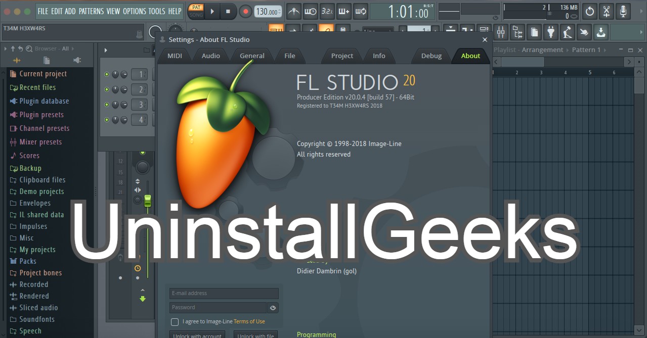 uninstall fl studio