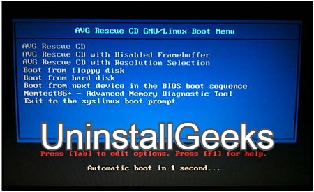 Uninstall Antivirus Live CD