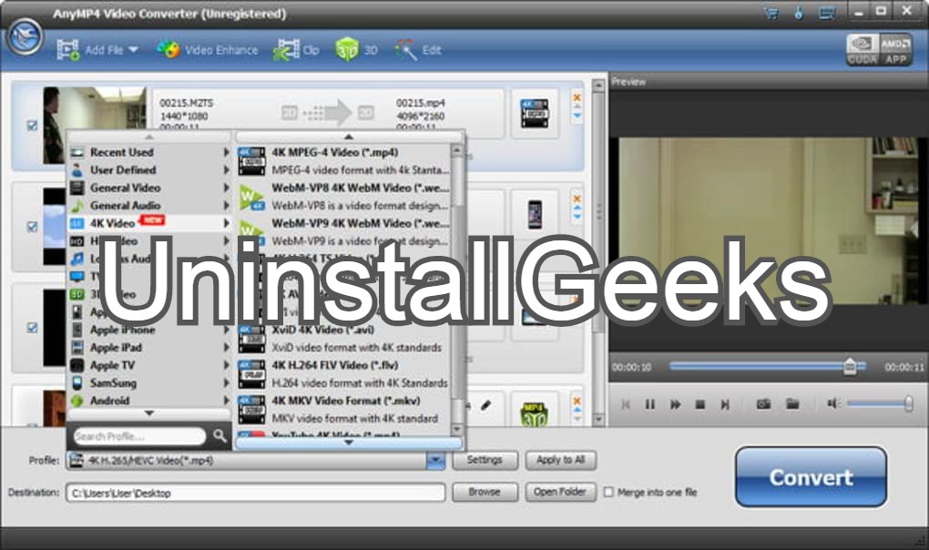 Uninstall AnyMP4 Media Converter