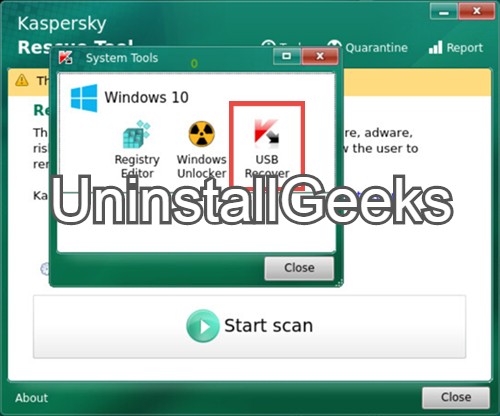 Uninstall Kaspersky Rescue Disk Antivirus