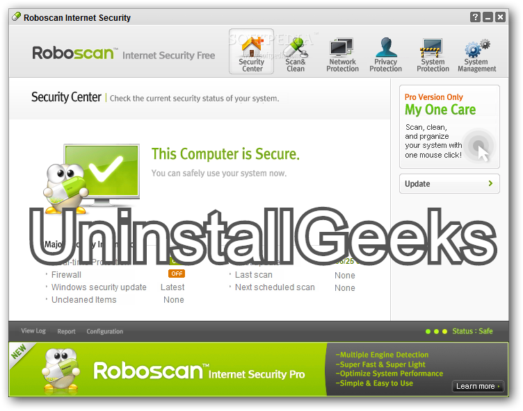 Uninstall Roboscan Internet Security Free