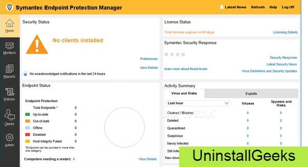 symantec endpoint protection uninstall stuck