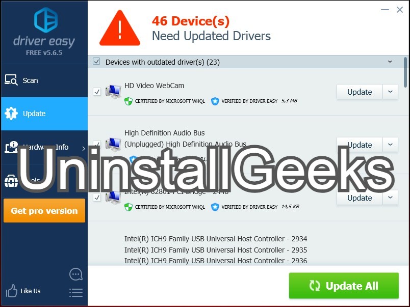 Uninstall Driver Detector