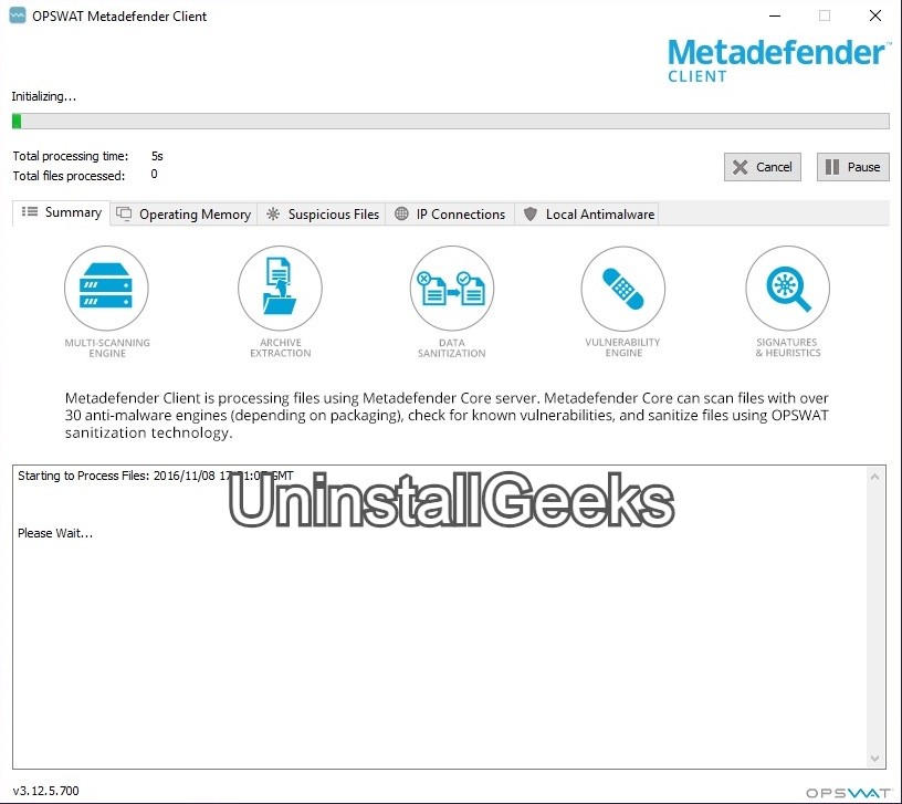 Uninstall Metadefender Cloud Client Antivirus