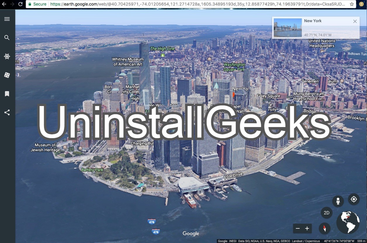 Uninstall Google Earth