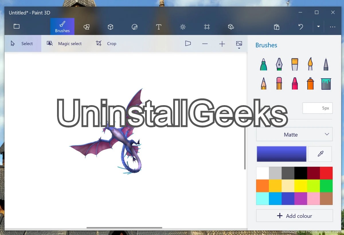 Uninstall Paint 3D