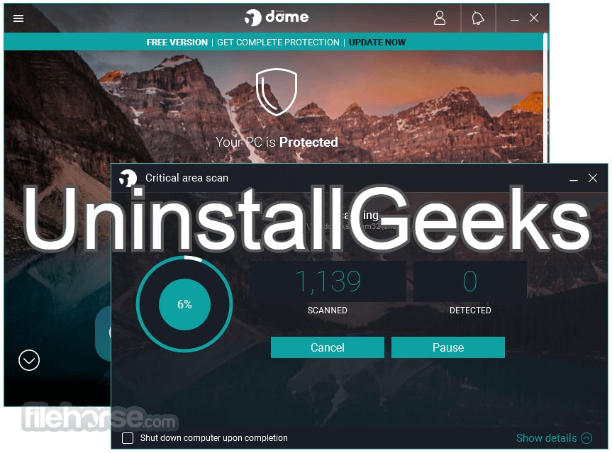 Uninstall Panda Free Antivirus