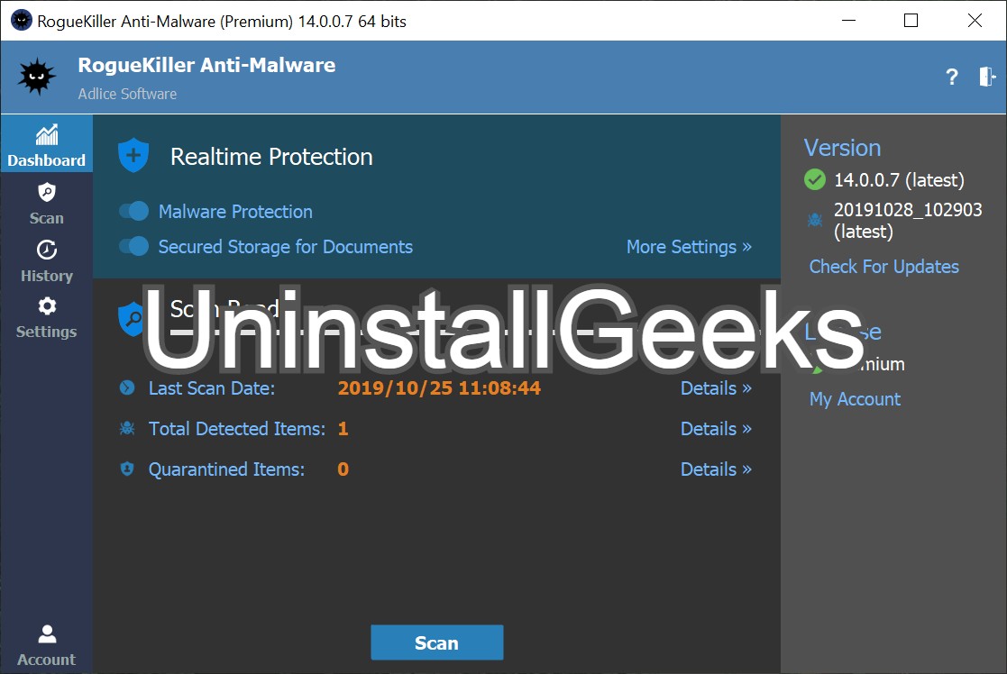 Uninstall RogueKiller Anti-Malware