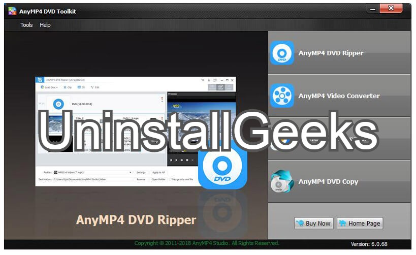 uninstall dvd to avi toolkit