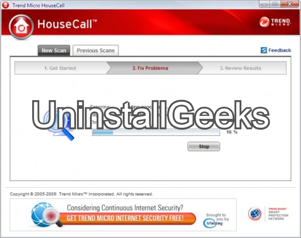 Uninstall Trend Micro HouseCall Antivirus